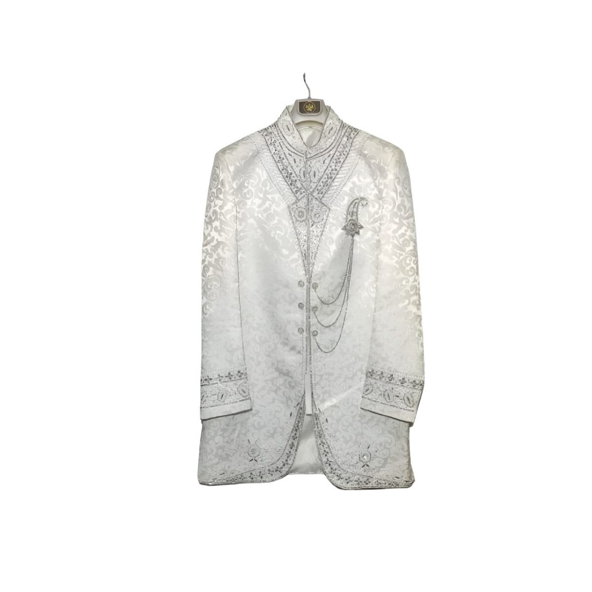 Available in a range of rich and traditional colors, the sherwani allows you to choose a shade that complements your personal style and the significance of the event. From classic whites and creams to vibrant hues, our color options cater to various preferences.
